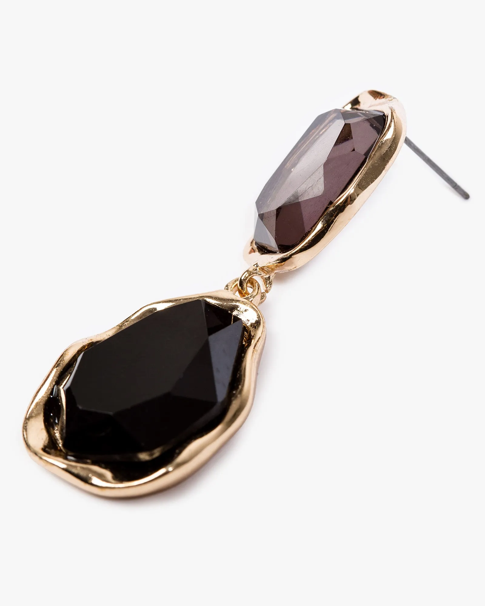 Black Opaque Organic Drop Earrings sold by Collete Hayman product image thumbnail 2