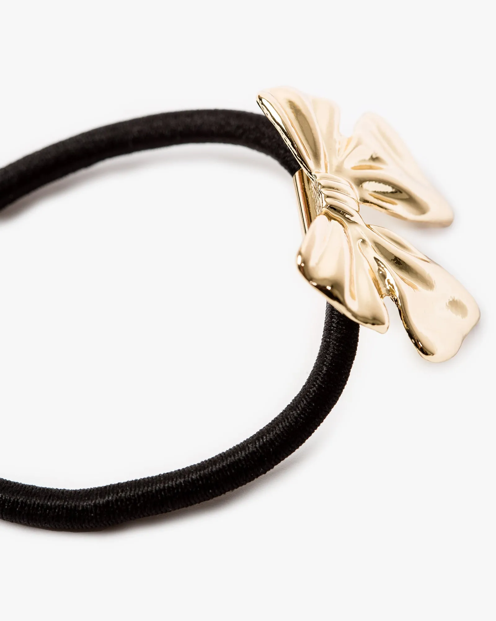 Gold Metal Bow Detail Hair Tie sold by Collete Hayman product image thumbnail 2
