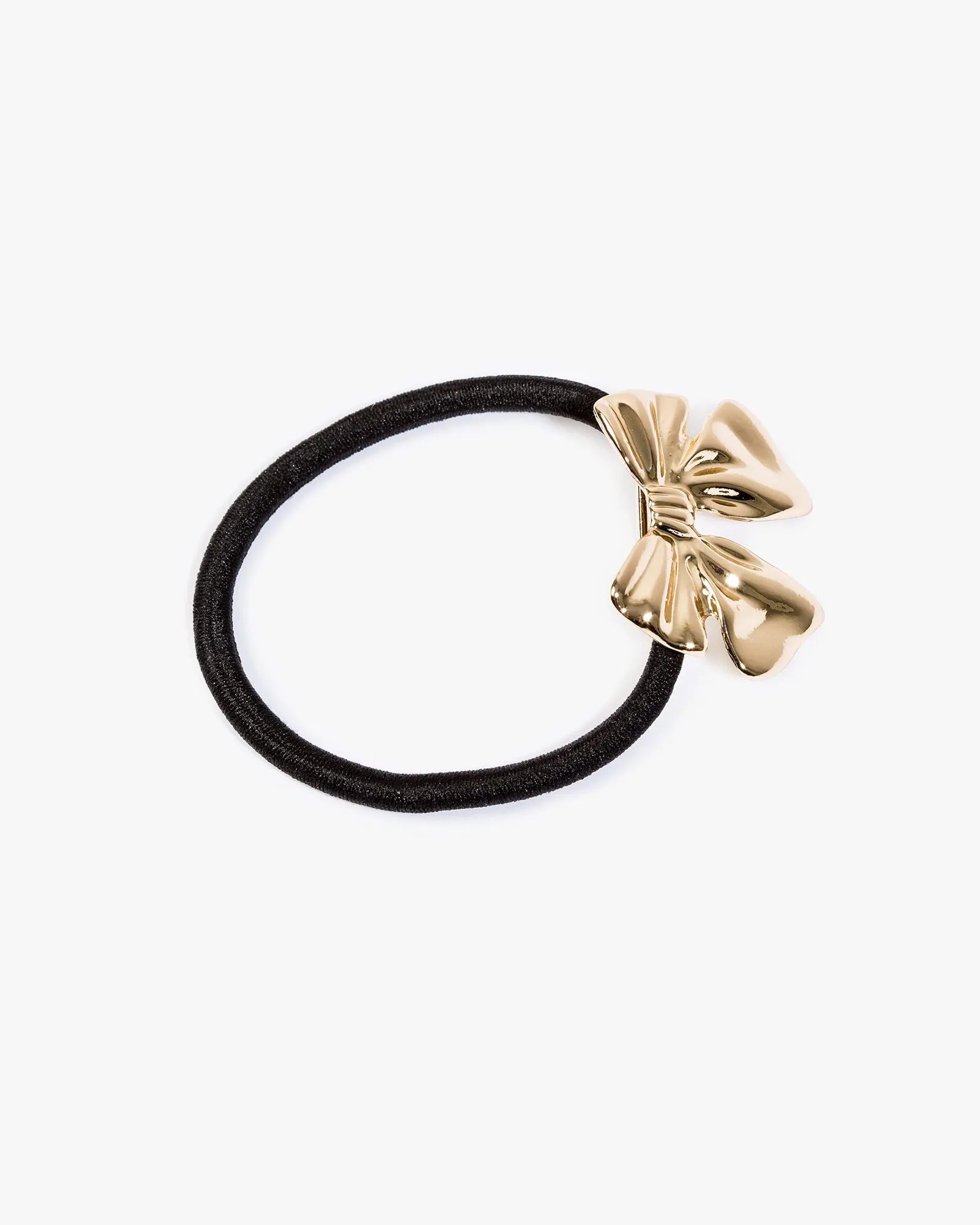 Gold Metal Bow Detail Hair Tie sold by Collete Hayman