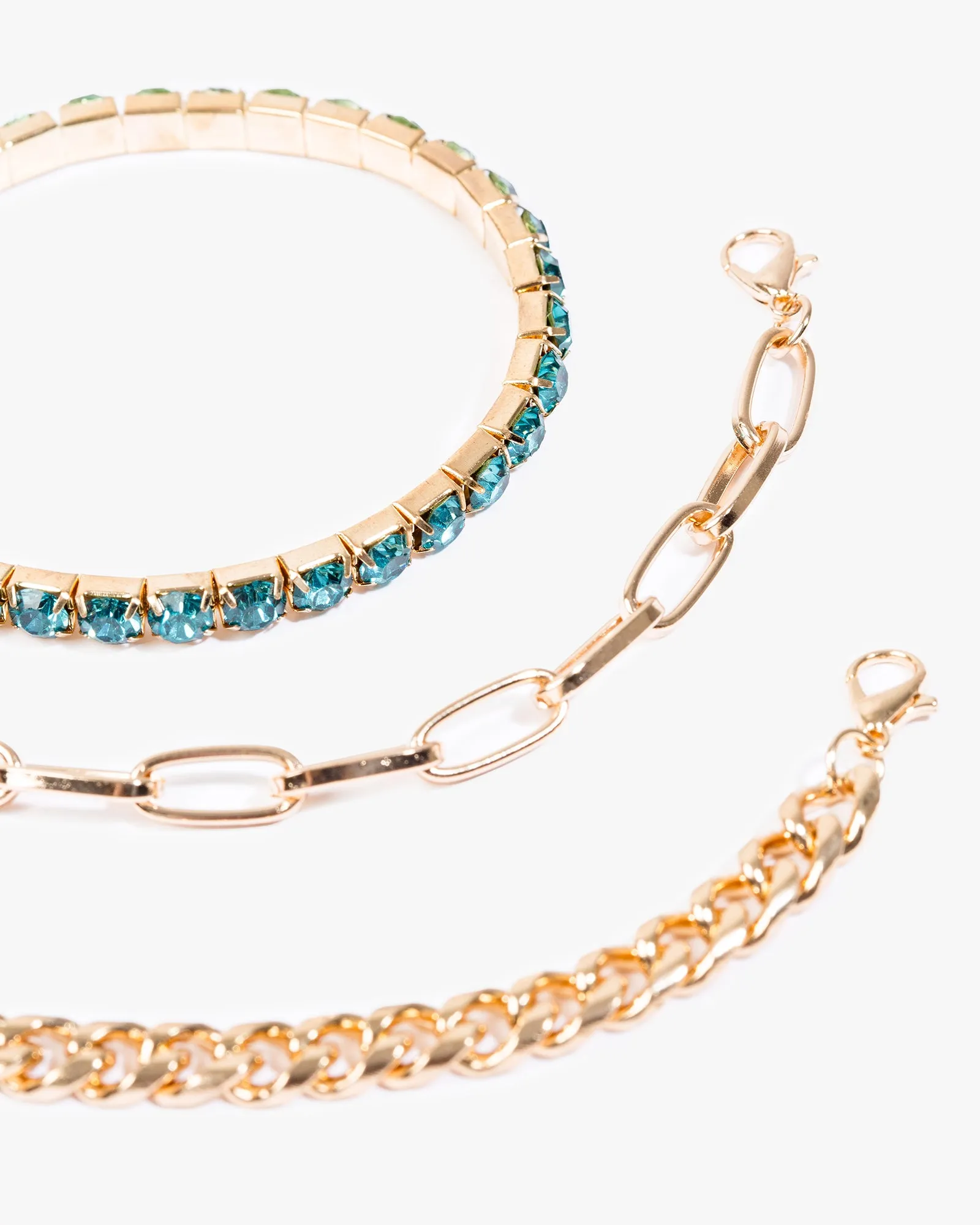 Blue Curb Chain Bracelet Pack sold by Collete Hayman product image thumbnail 2