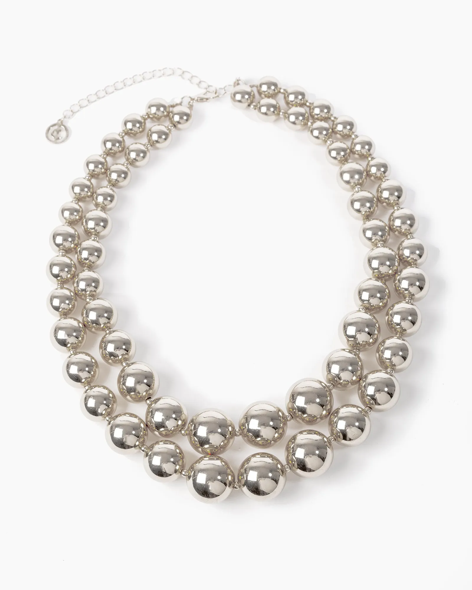 Silver Beaded Layered Necklace sold by Collete Hayman product image thumbnail 2