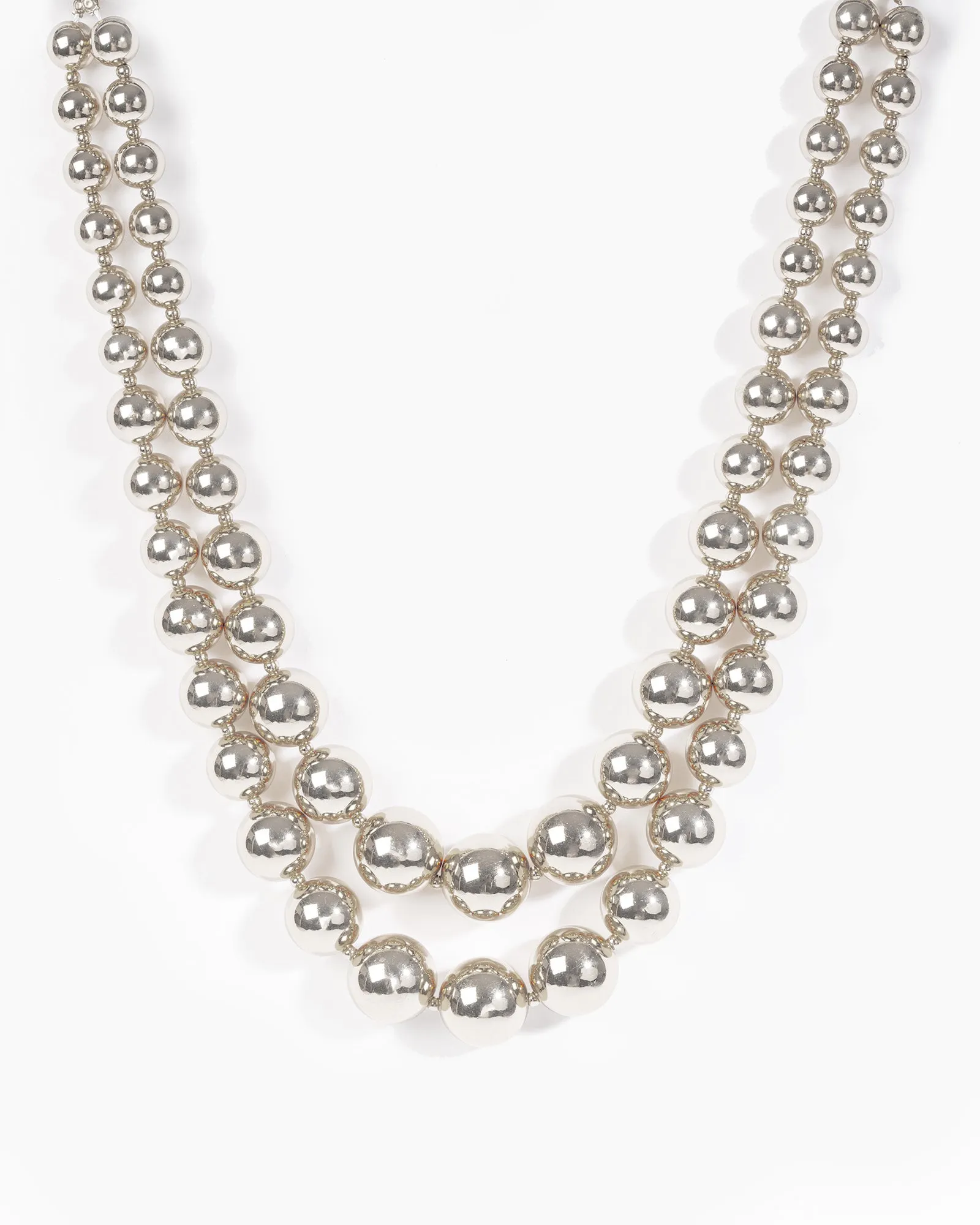 Silver Beaded Layered Necklace sold by Collete Hayman