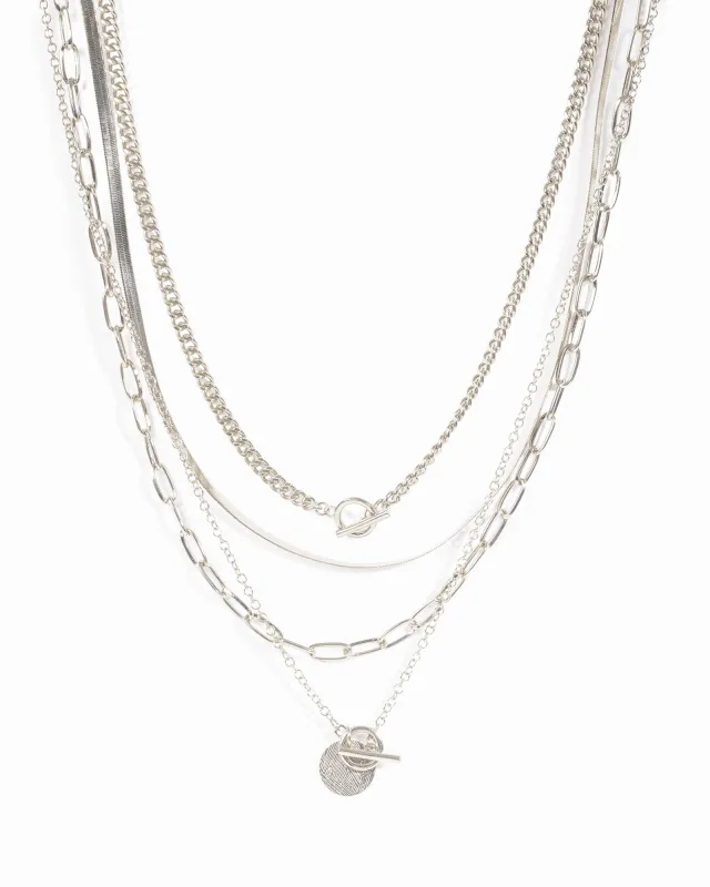 Silver Multi Colour Layer Toggle Necklace sold by Collete Hayman