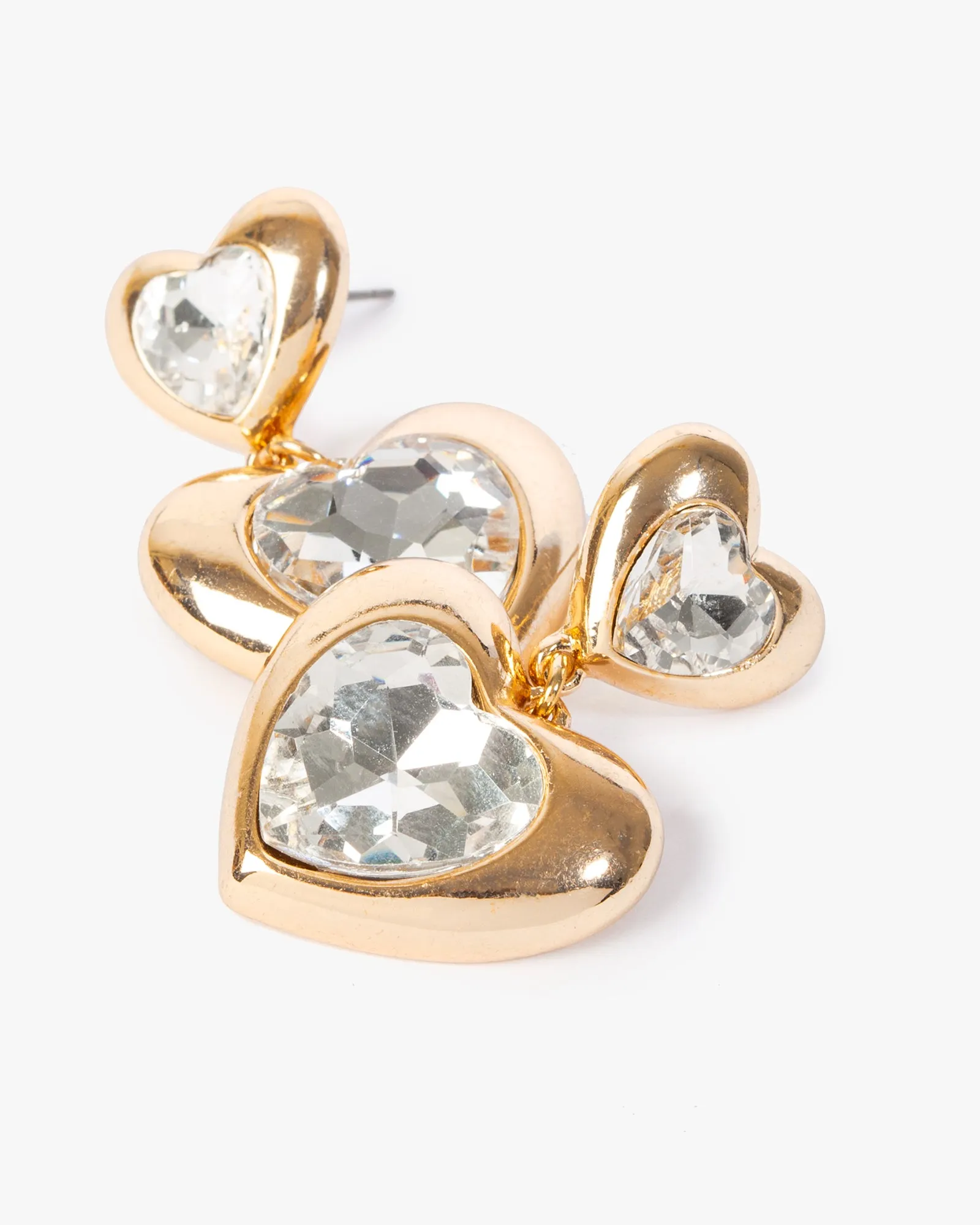 Crystal Double Heart Earrings sold by Collete Hayman product image thumbnail 2