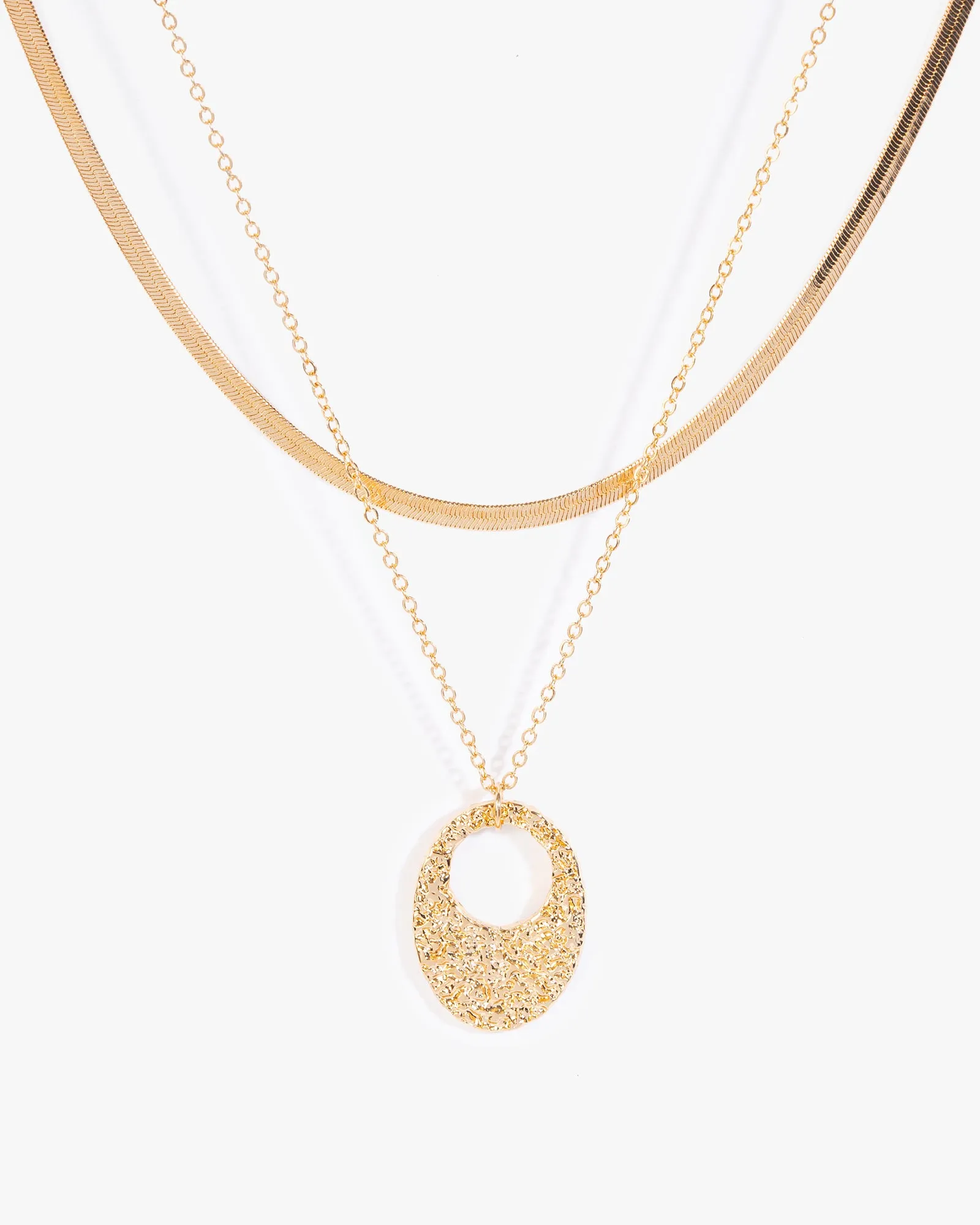 Gold Oval Pendant Necklace sold by Collete Hayman