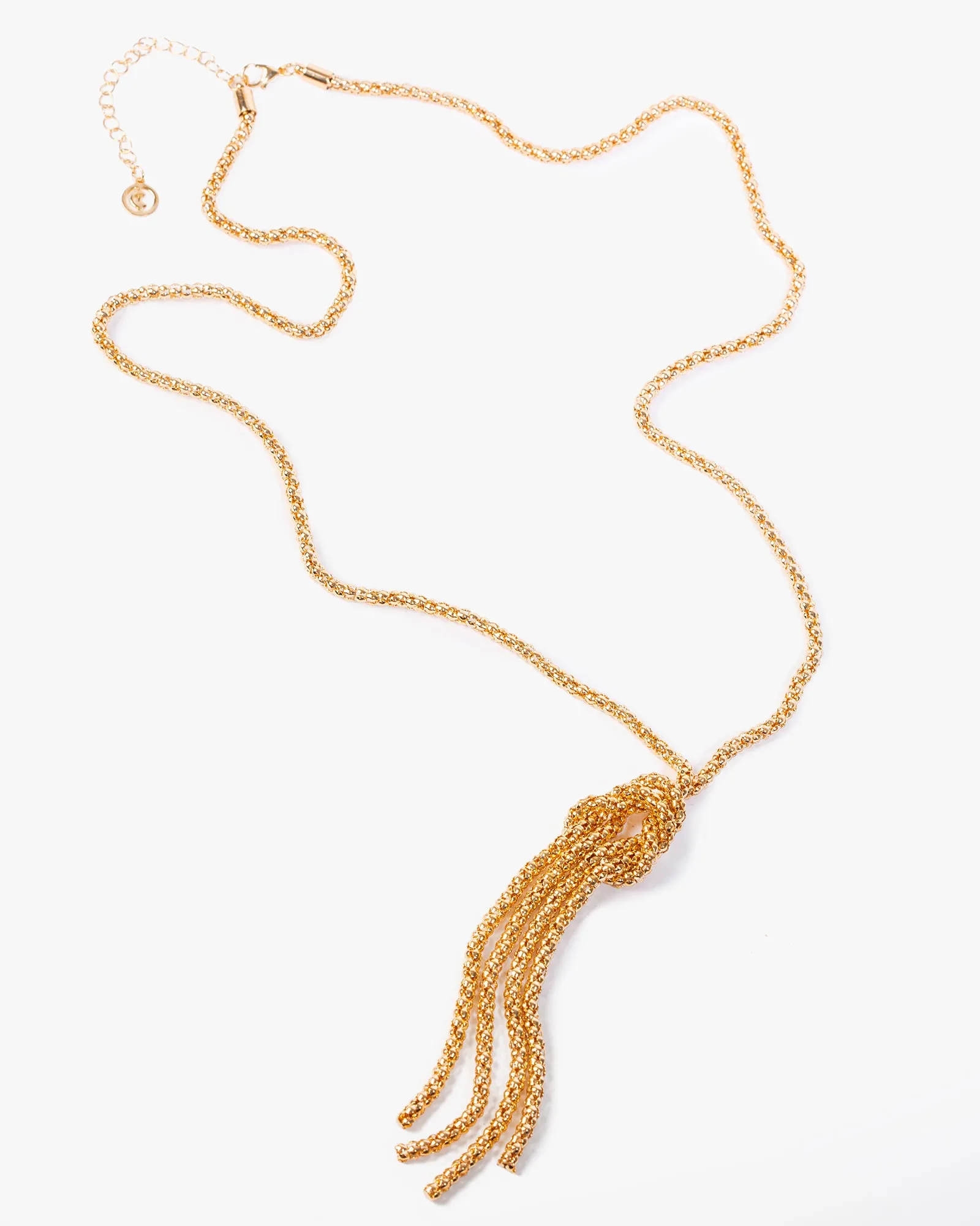 Gold Knotted Chain Long Necklace sold by Collete Hayman product image thumbnail 2
