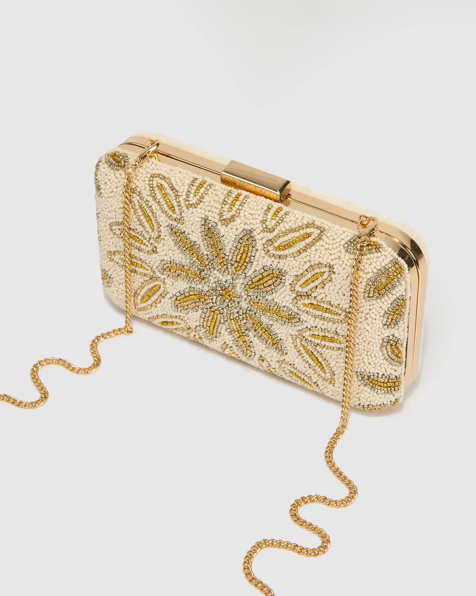Ivory Lila Velvet Clutch Bag sold by Collete Hayman product image thumbnail 5