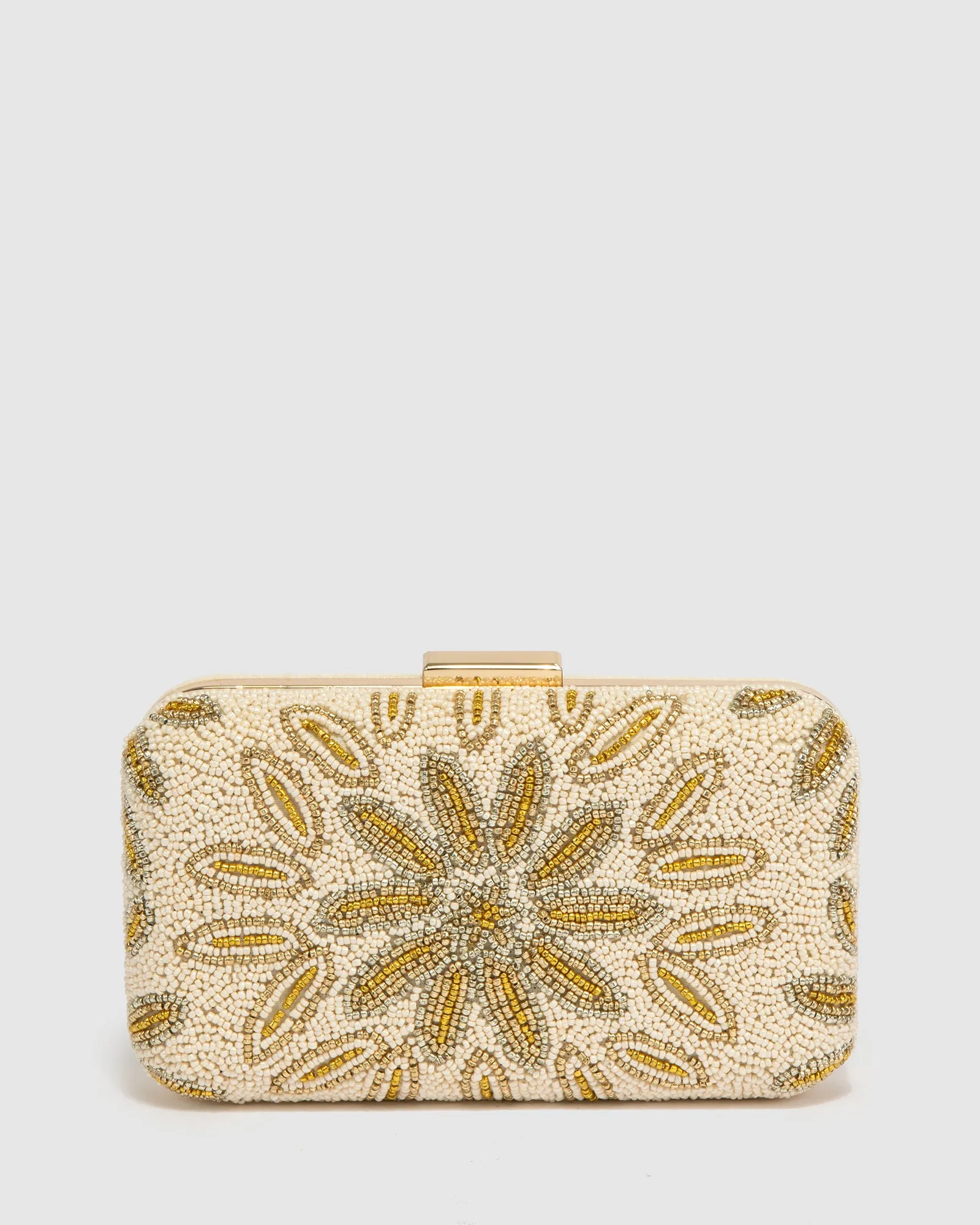 Ivory Lila Velvet Clutch Bag sold by Collete Hayman
