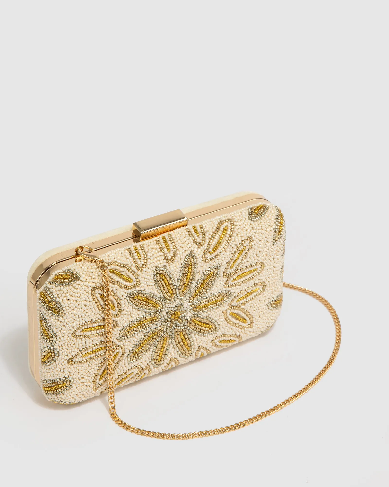 Ivory Lila Velvet Clutch Bag sold by Collete Hayman product image thumbnail 2