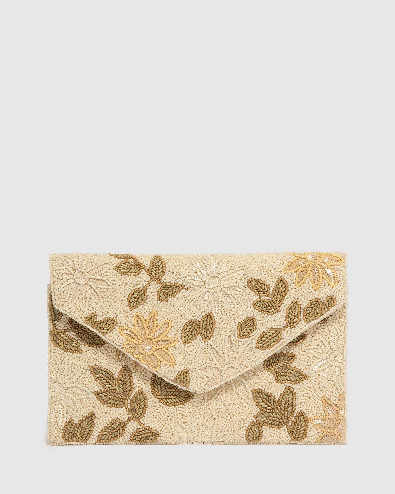 Gold Tanya Beaded Clutch Bag sold by Collete Hayman