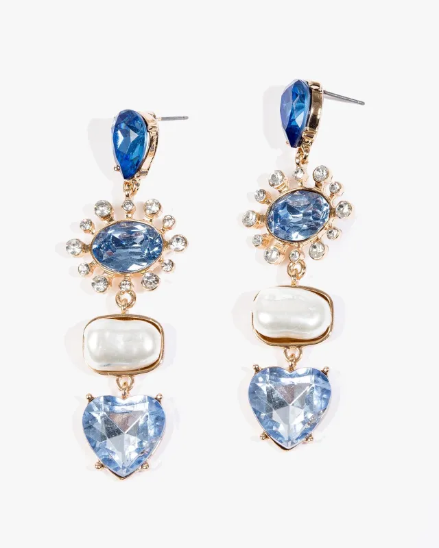 Blue Multi Statement Drop Earrings sold by Collete Hayman