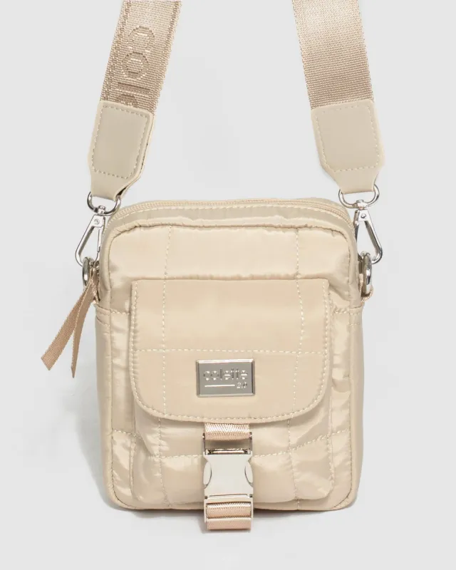 Ivory Emma Lock Crossbody Bag sold by Collete Hayman