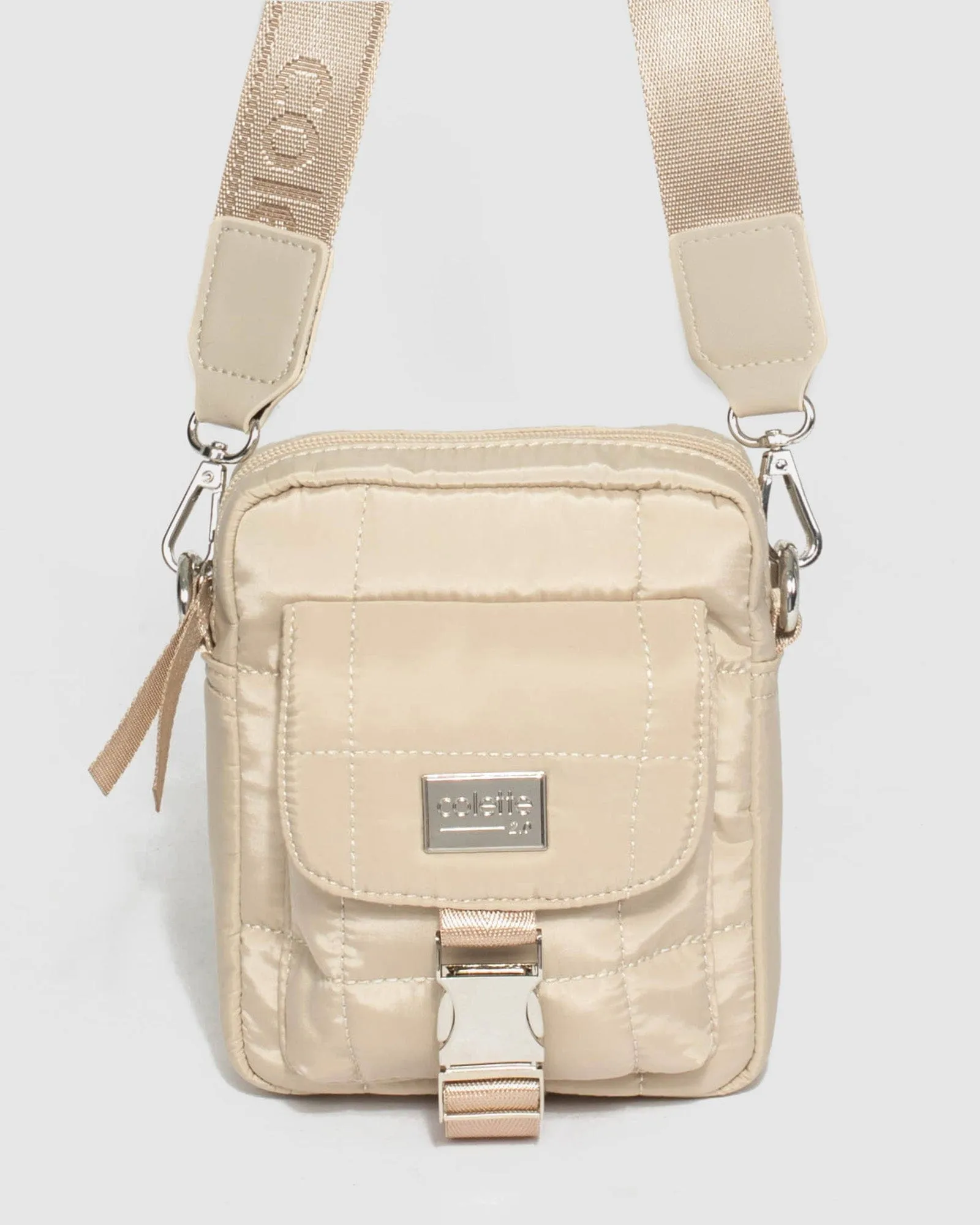 Ivory Emma Lock Crossbody Bag sold by Collete Hayman