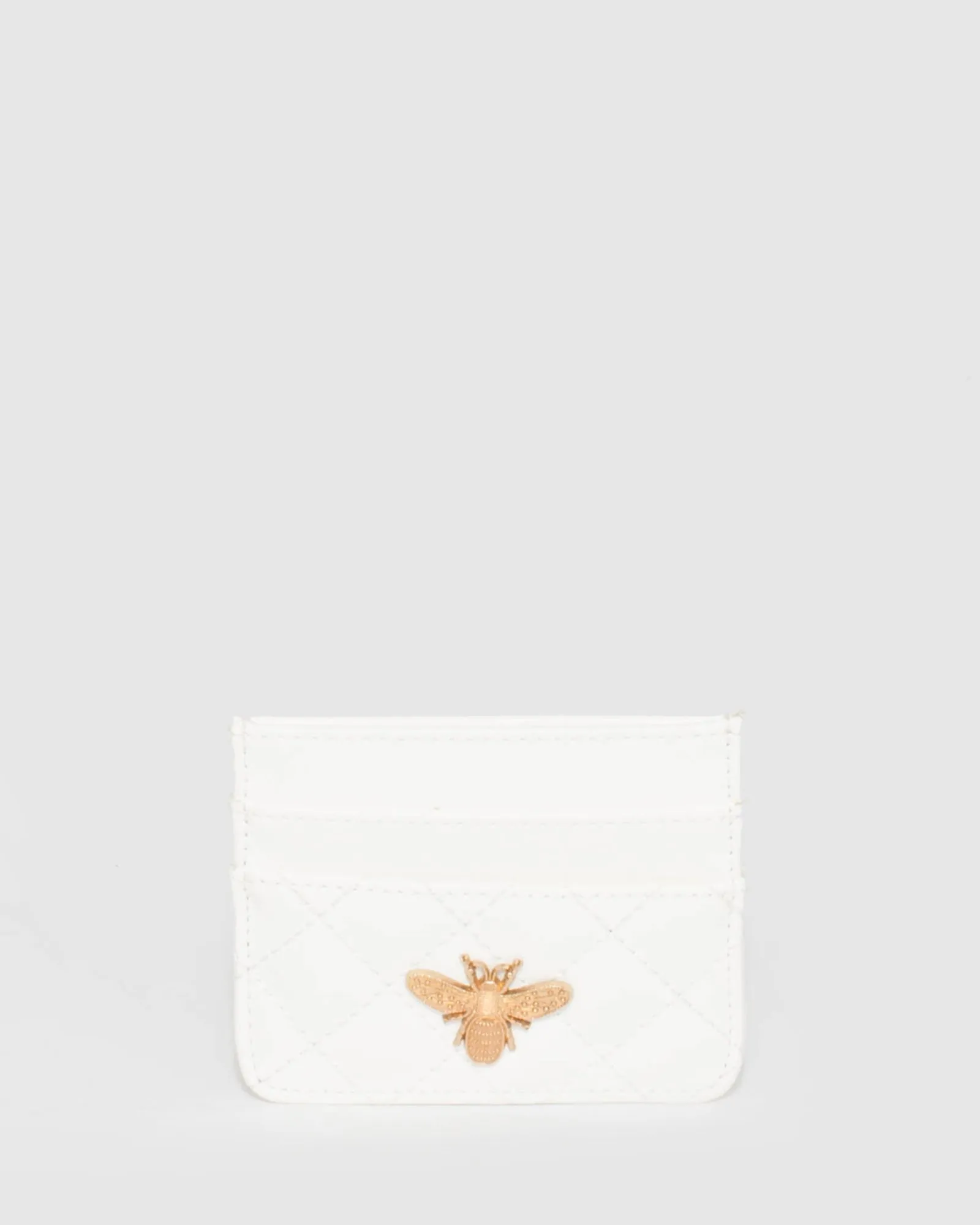 White Chiara Bee Card Purse sold by Collete Hayman
