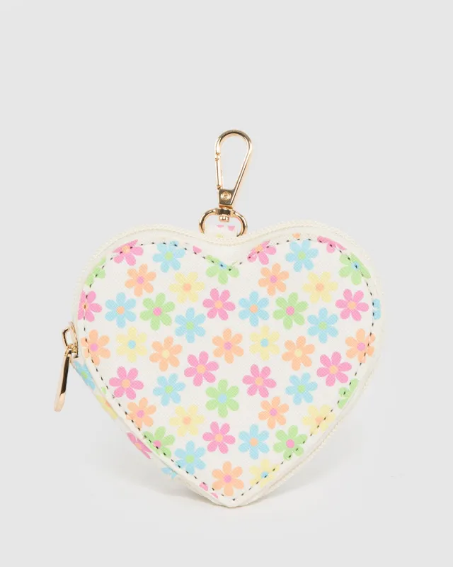 Multi Colour Heart Keyring Coin Purse sold by Collete Hayman