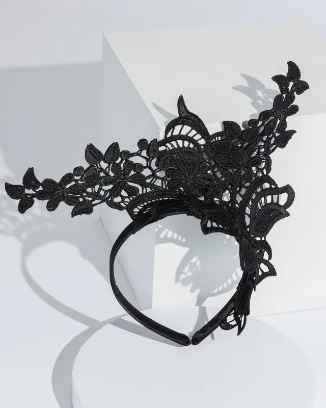 Black Flower Detail Fascinator sold by Collete Hayman