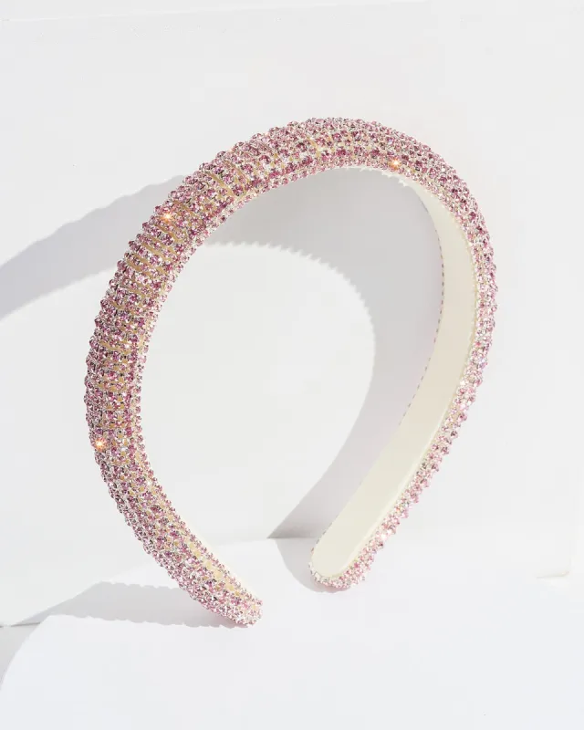 Pink Crystal Thin Headband sold by Collete Hayman