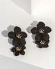 Black Statement Flower Earrings sold by Collete Hayman