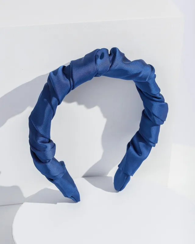 Blue Ruched Fabric Headband sold by Collete Hayman