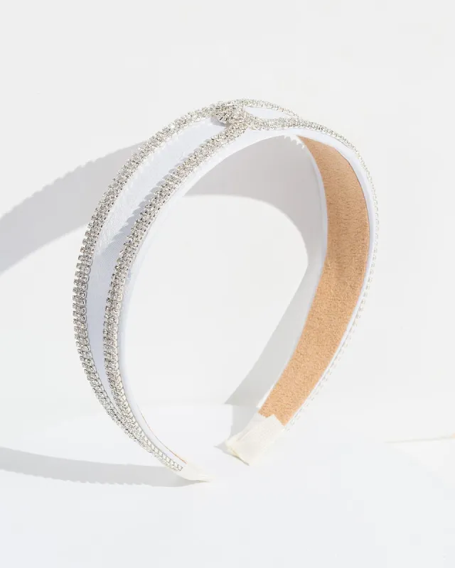 White Crystal Knot Headband sold by Collete Hayman