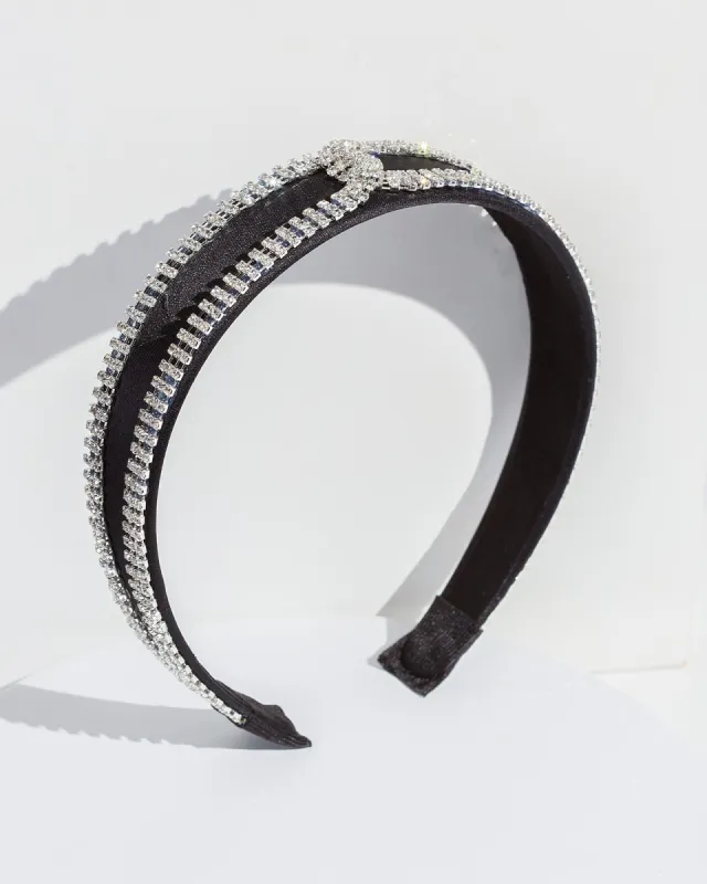 Black Crystal Knot Headband sold by Collete Hayman