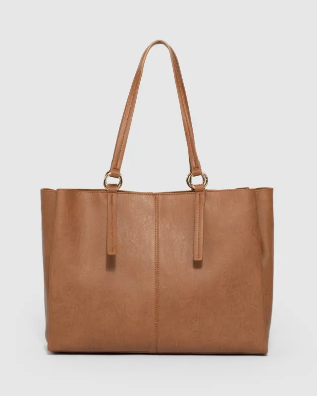 Tan Stacey Ring Tote Bag sold by Collete Hayman