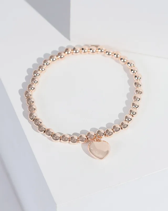 Rose Gold Love Heart Pendant Bracelet sold by Collete Hayman