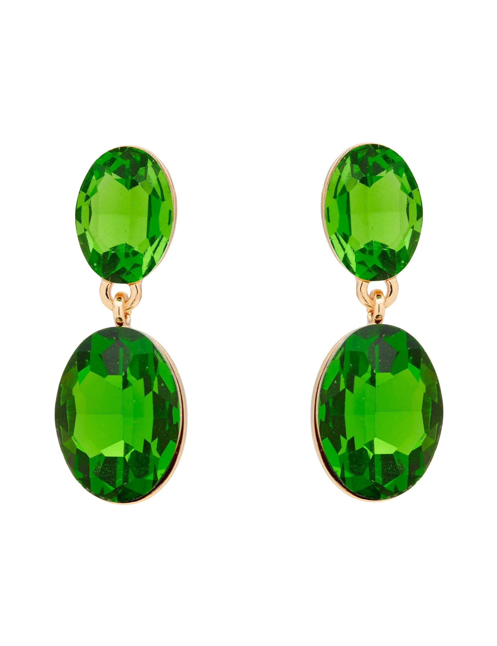 DOUBLE DROP OVAL STONE EARRINGS sold by Collete Hayman