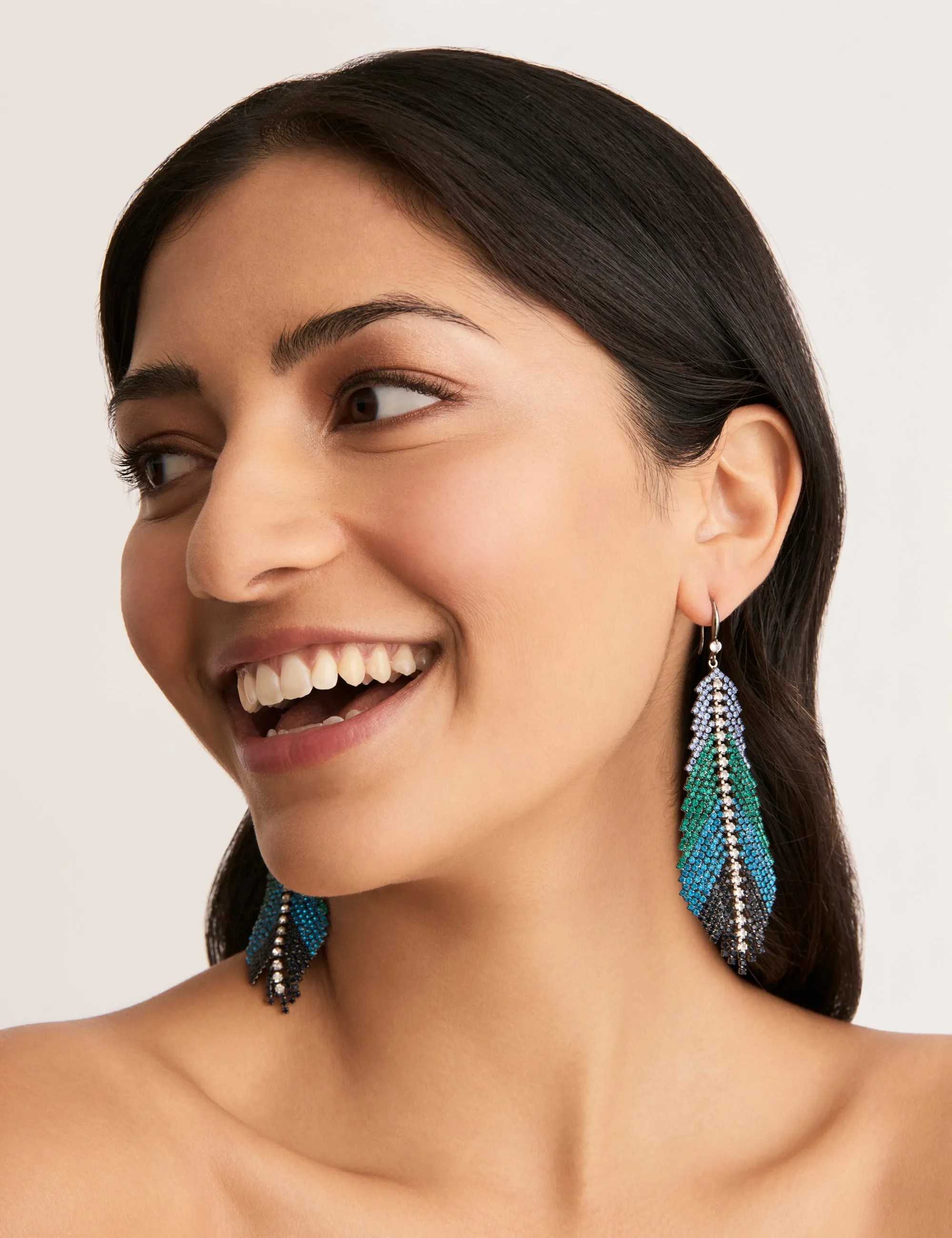 FEATHER STONE STATEMENT EARRING sold by Collete Hayman product image thumbnail 2