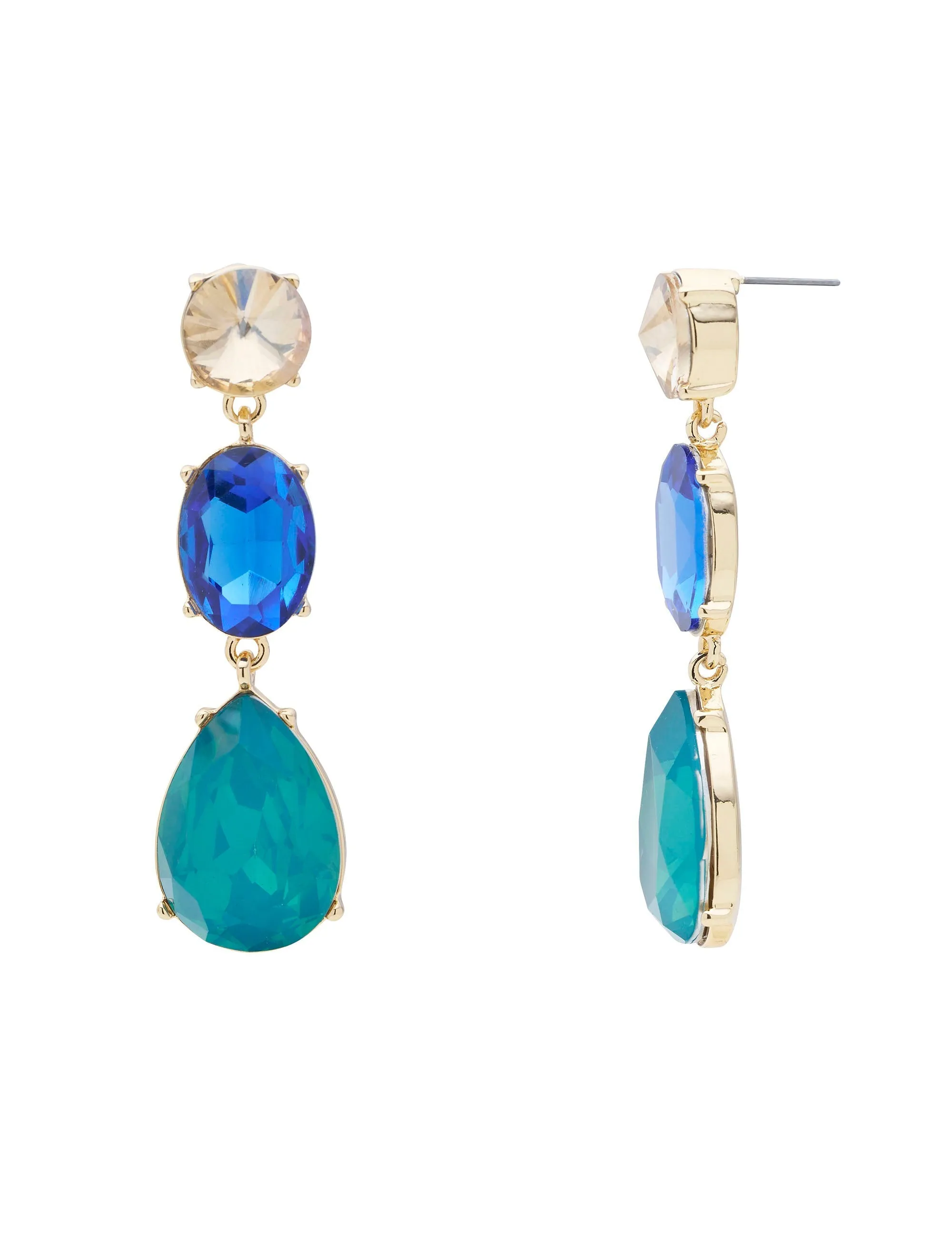 3 TIER STONE DROP EARRING sold by Collete Hayman product image thumbnail 3