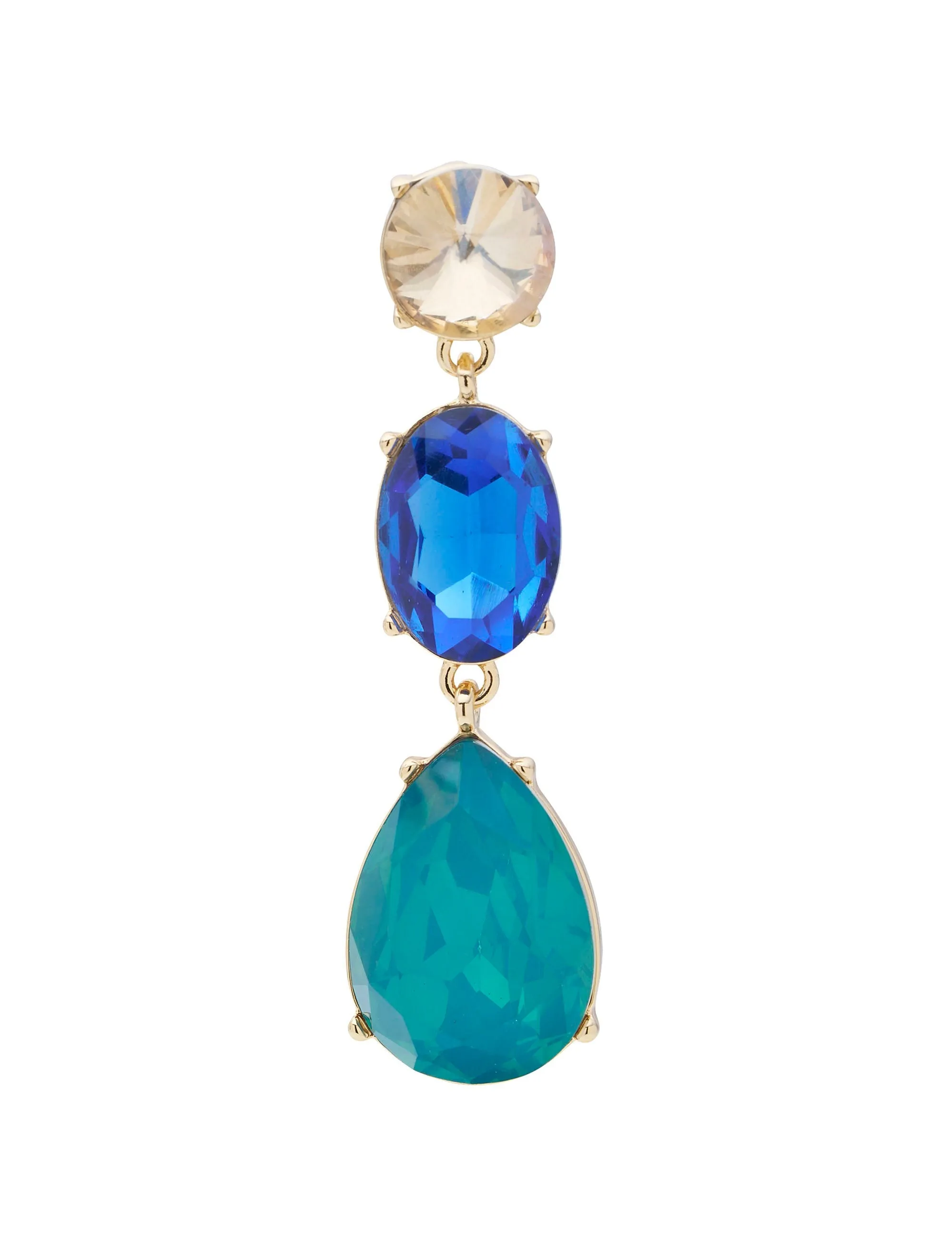 3 TIER STONE DROP EARRING sold by Collete Hayman product image thumbnail 4