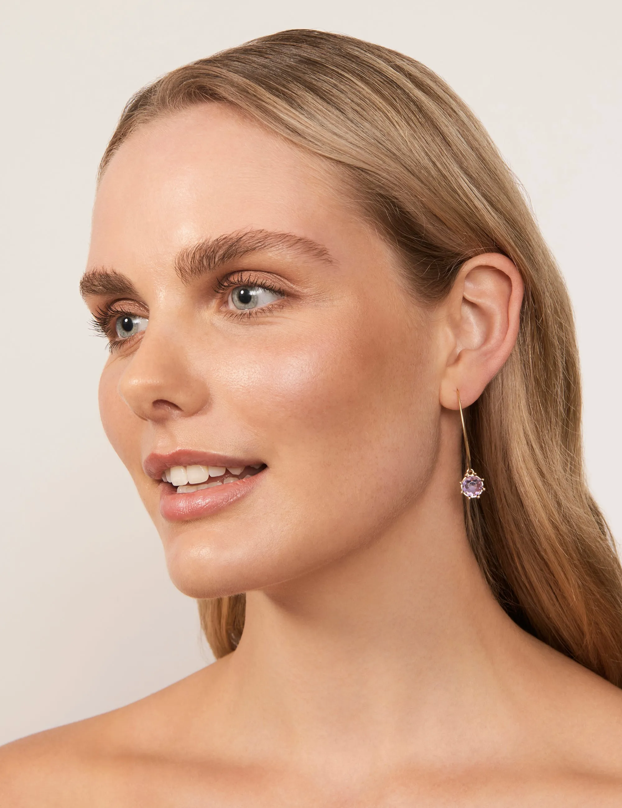 THISTLE FLOWER LONG DROP EARRING sold by Collete Hayman product image thumbnail 2