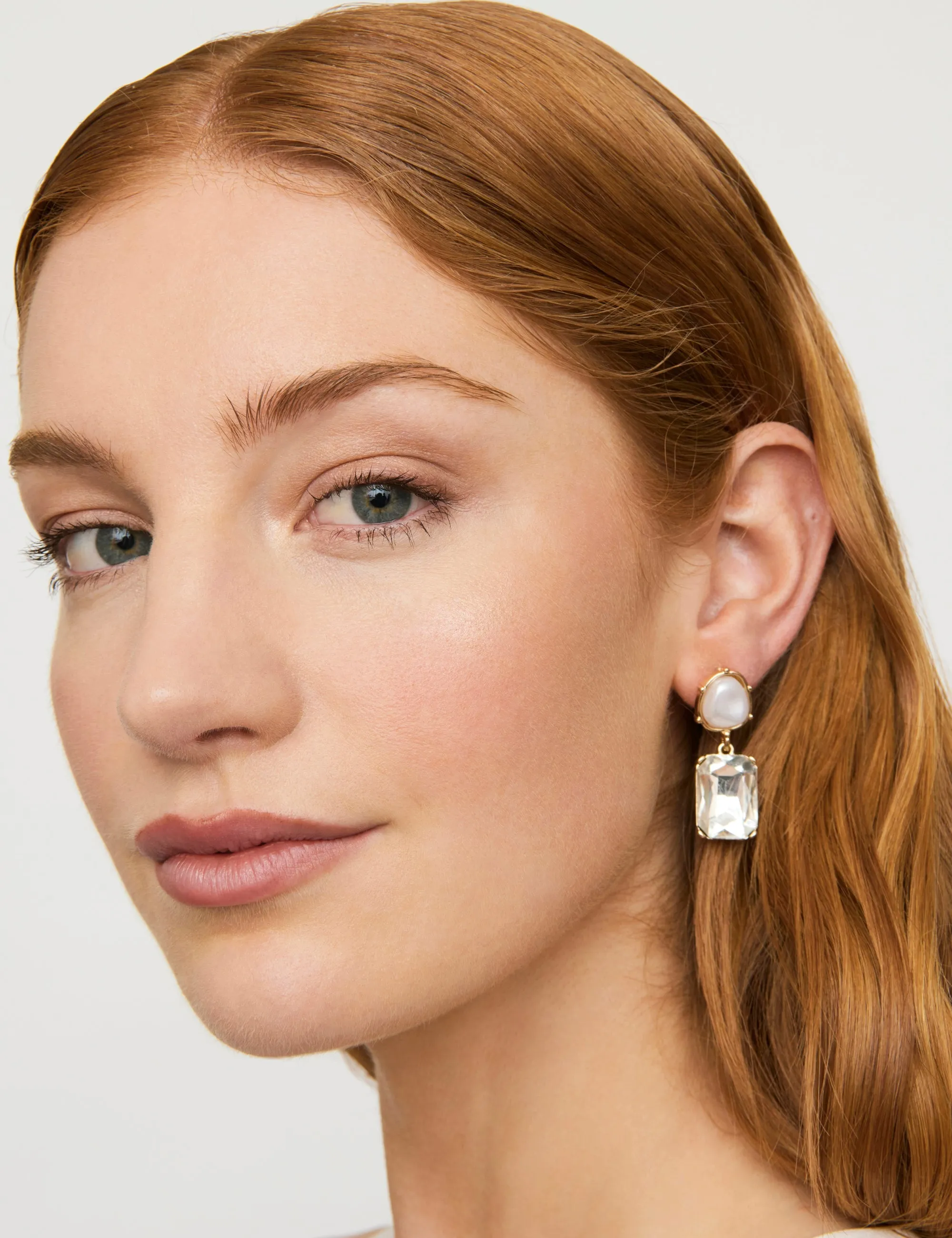 PEARLINE RECTANGLE STONE EARRING sold by Collete Hayman product image thumbnail 5