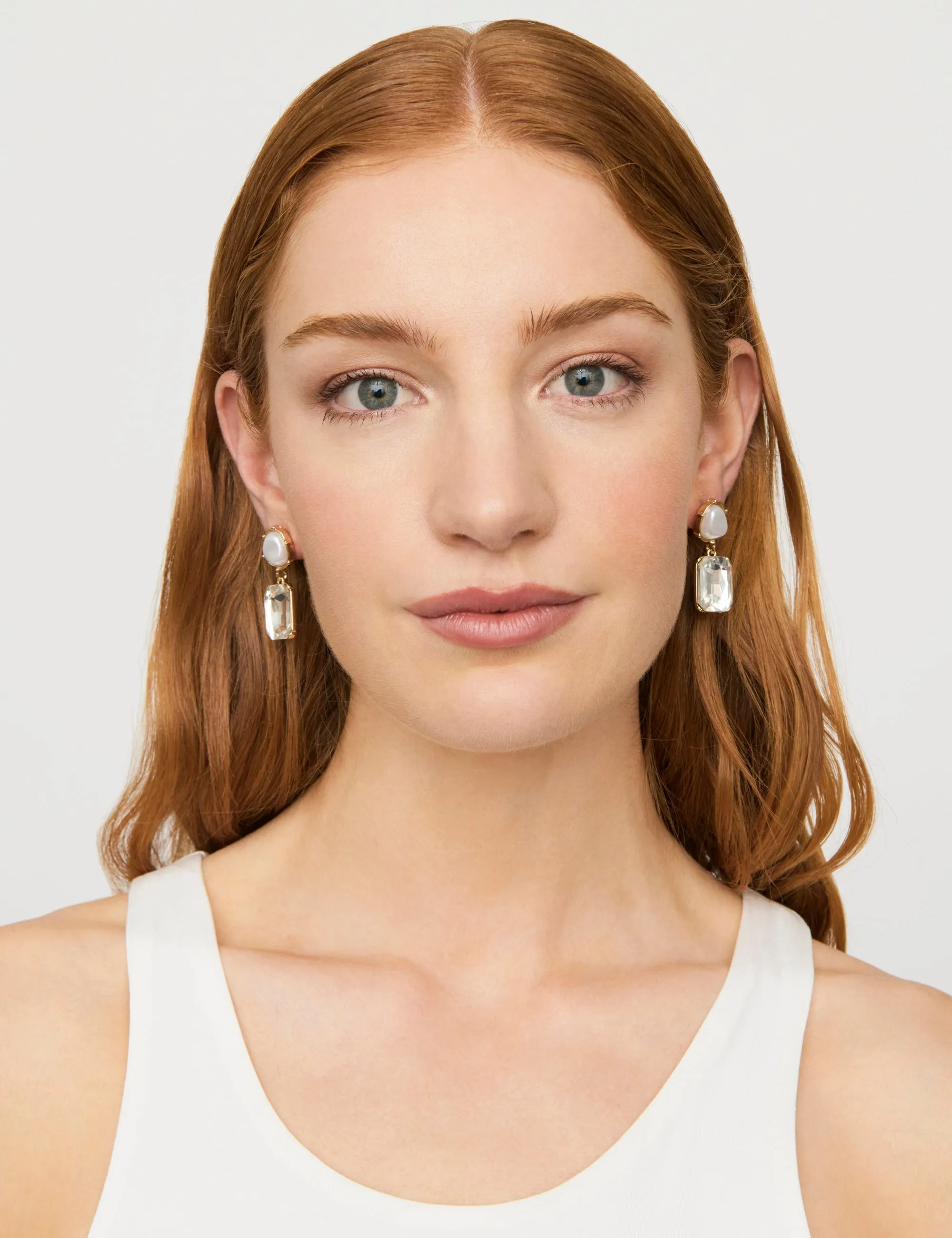 PEARLINE RECTANGLE STONE EARRING sold by Collete Hayman product image thumbnail 2