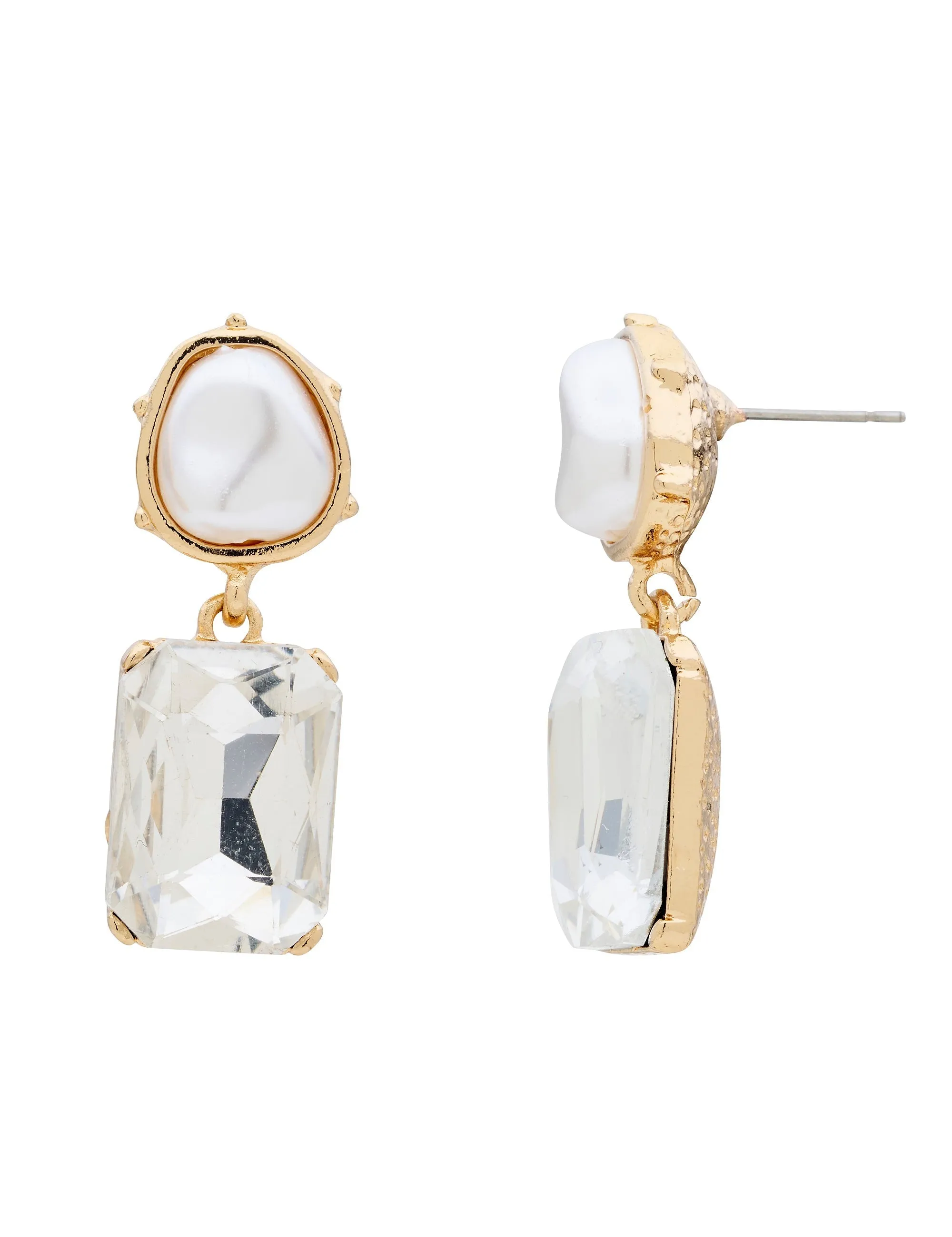 PEARLINE RECTANGLE STONE EARRING sold by Collete Hayman product image thumbnail 3