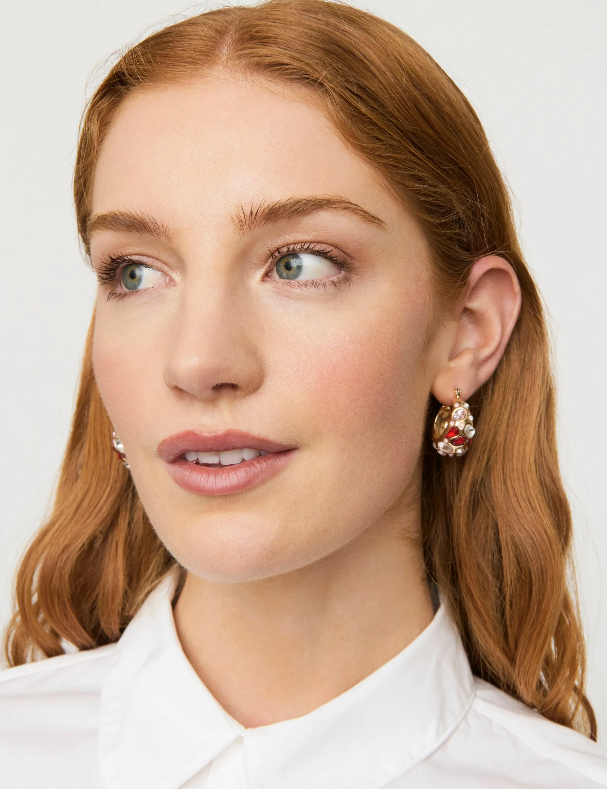 SCARLET CRYSTAL HOOP EARRING sold by Collete Hayman product image thumbnail 2