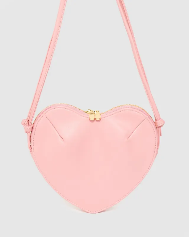 Pink Poppy Heart Crossbody Bag made by Collete Hayman