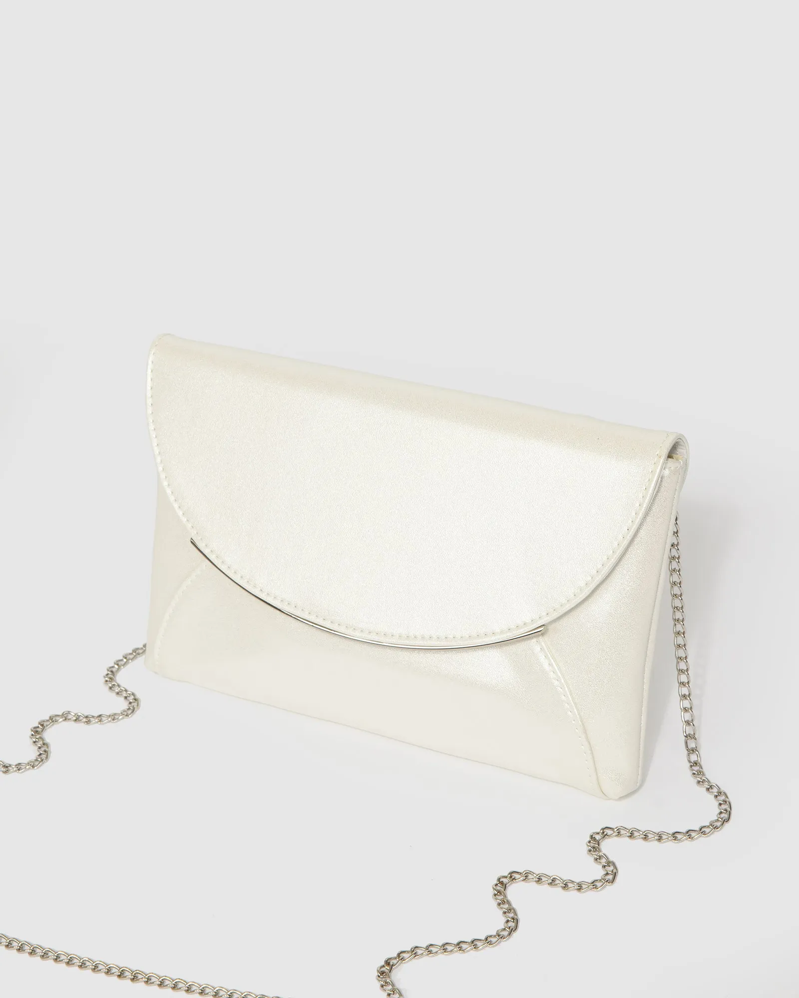 Silver Dalila Envelope Clutch Bag sold by Collete Hayman product image thumbnail 4