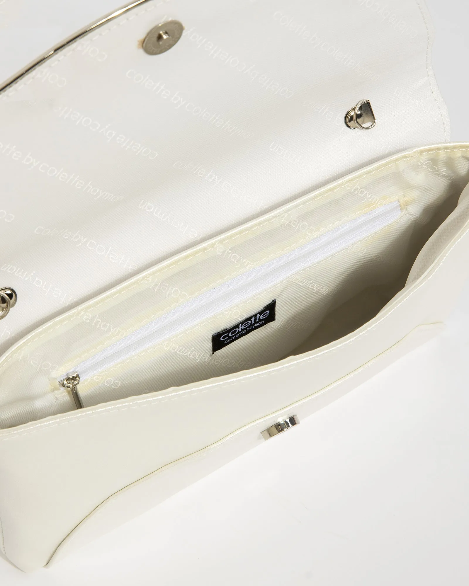 Silver Dalila Envelope Clutch Bag sold by Collete Hayman product image thumbnail 5