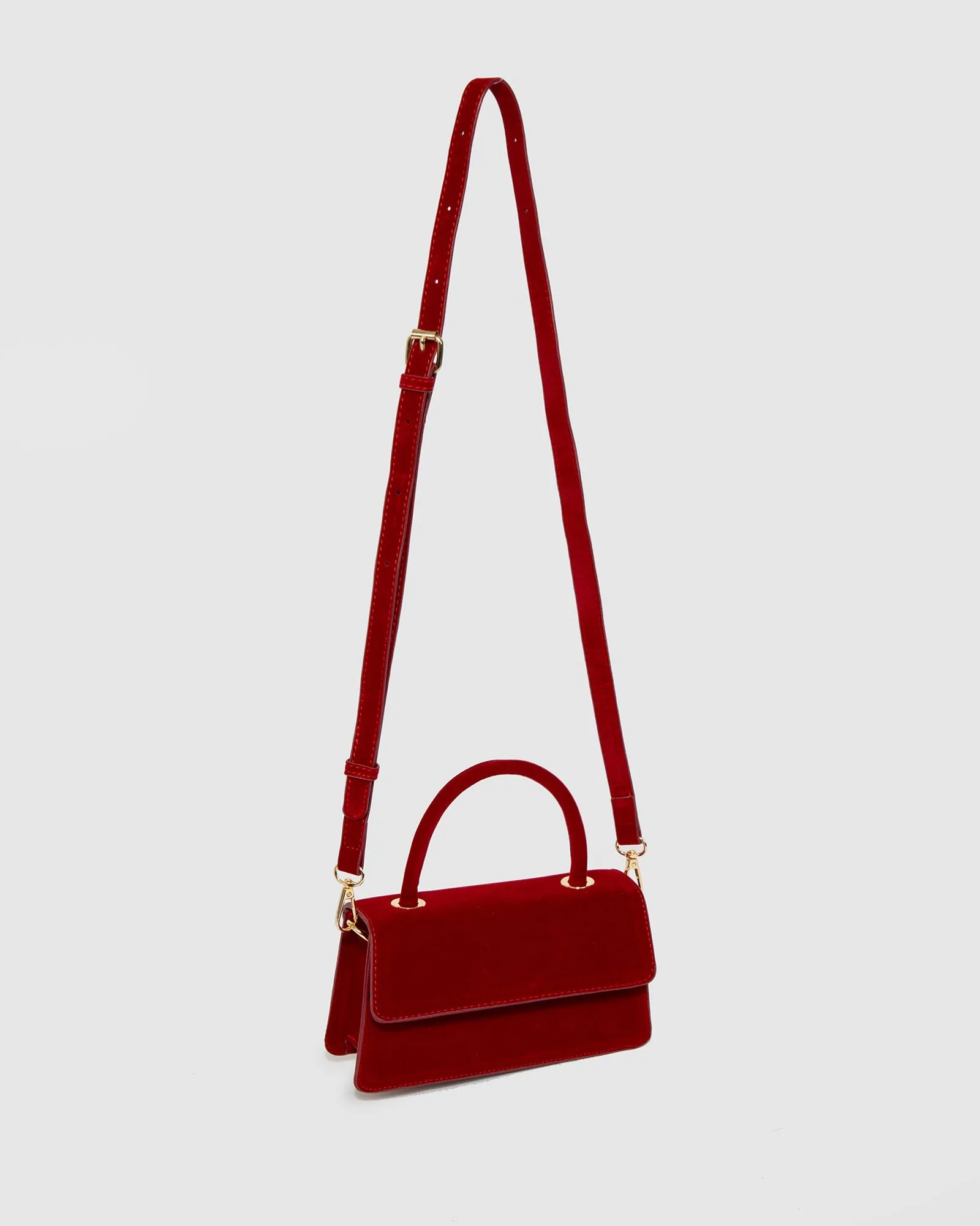 Red Luna Flap Top Handle Bag sold by Collete Hayman product image thumbnail 3