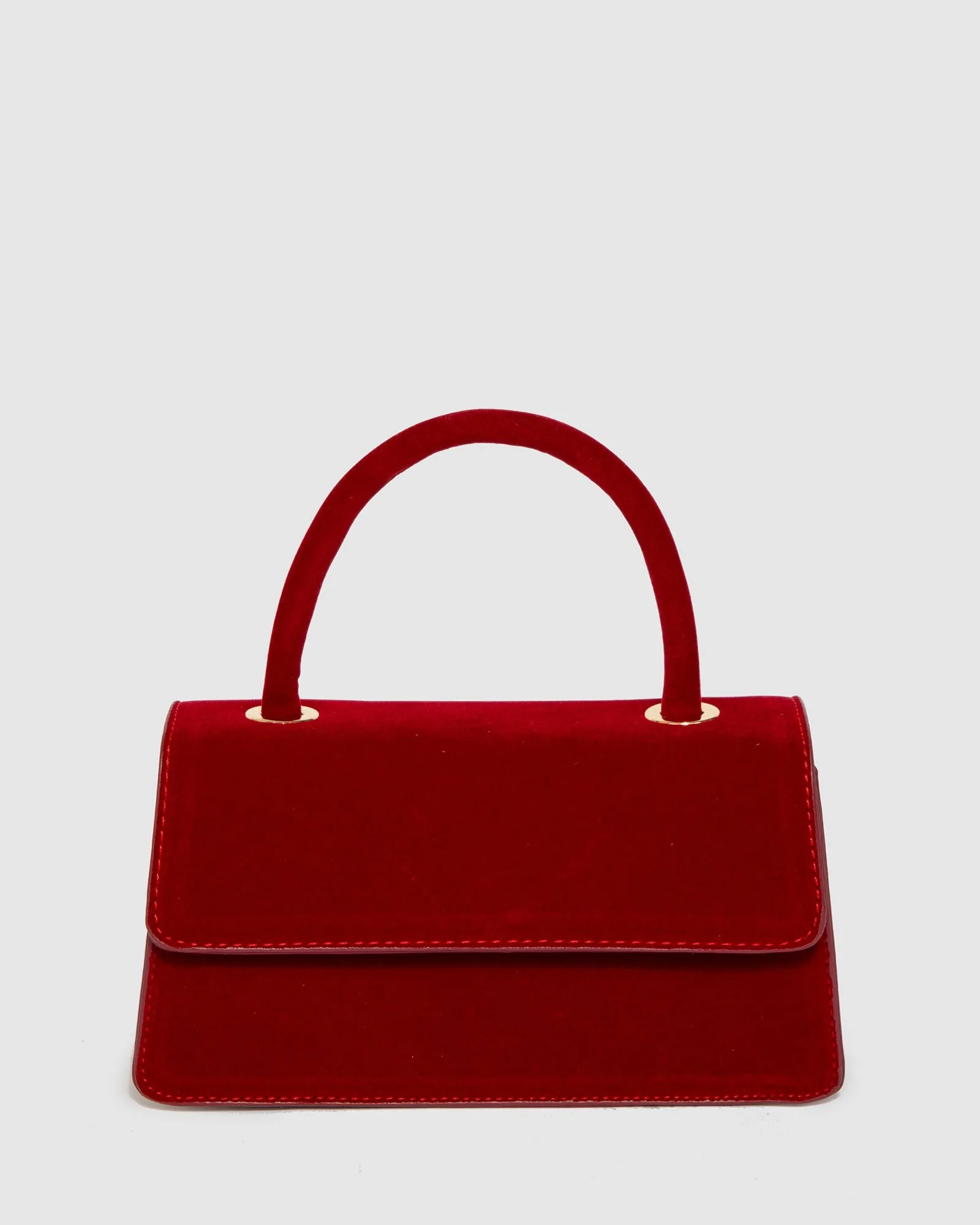 Red Luna Flap Top Handle Bag sold by Collete Hayman