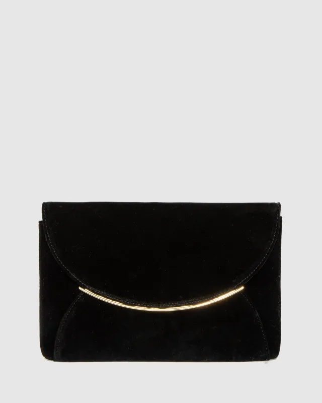 Black Dalila Envelope Clutch sold by Collete Hayman