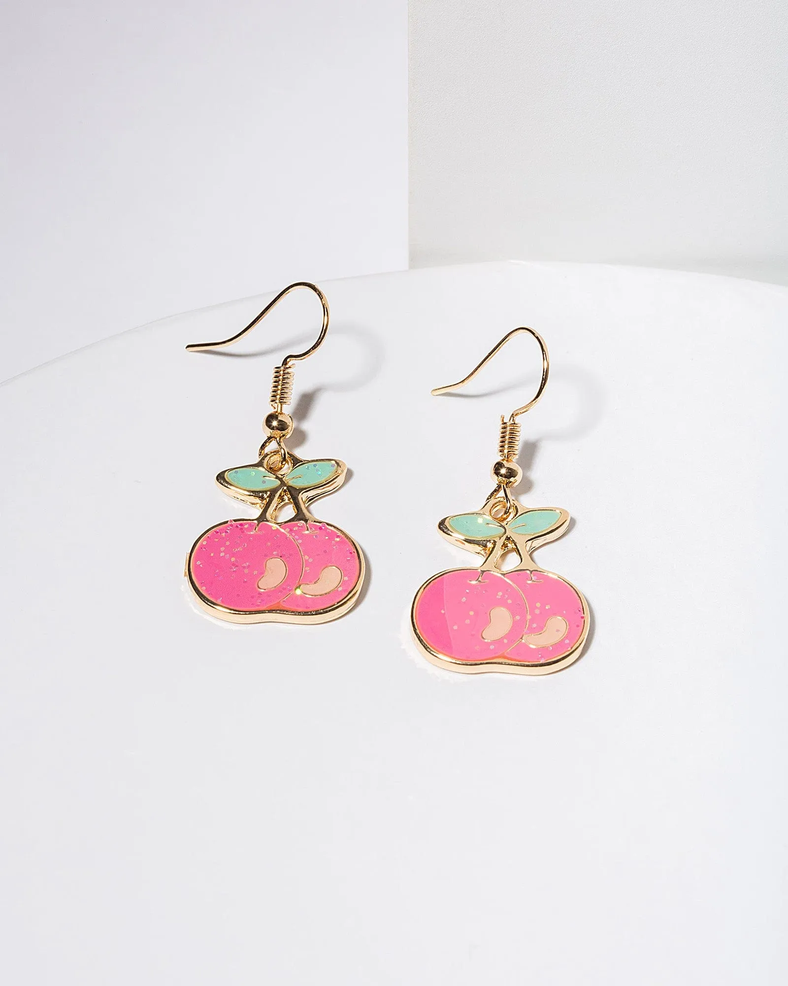 Pink Cherry Hook Earrings sold by Collete Hayman