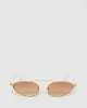Gold & Brown Cat Eye Sunglasses sold by Collete Hayman