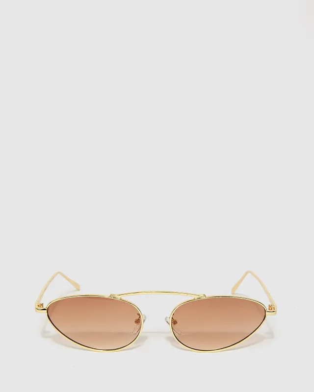 Gold & Brown Cat Eye Sunglasses sold by Collete Hayman