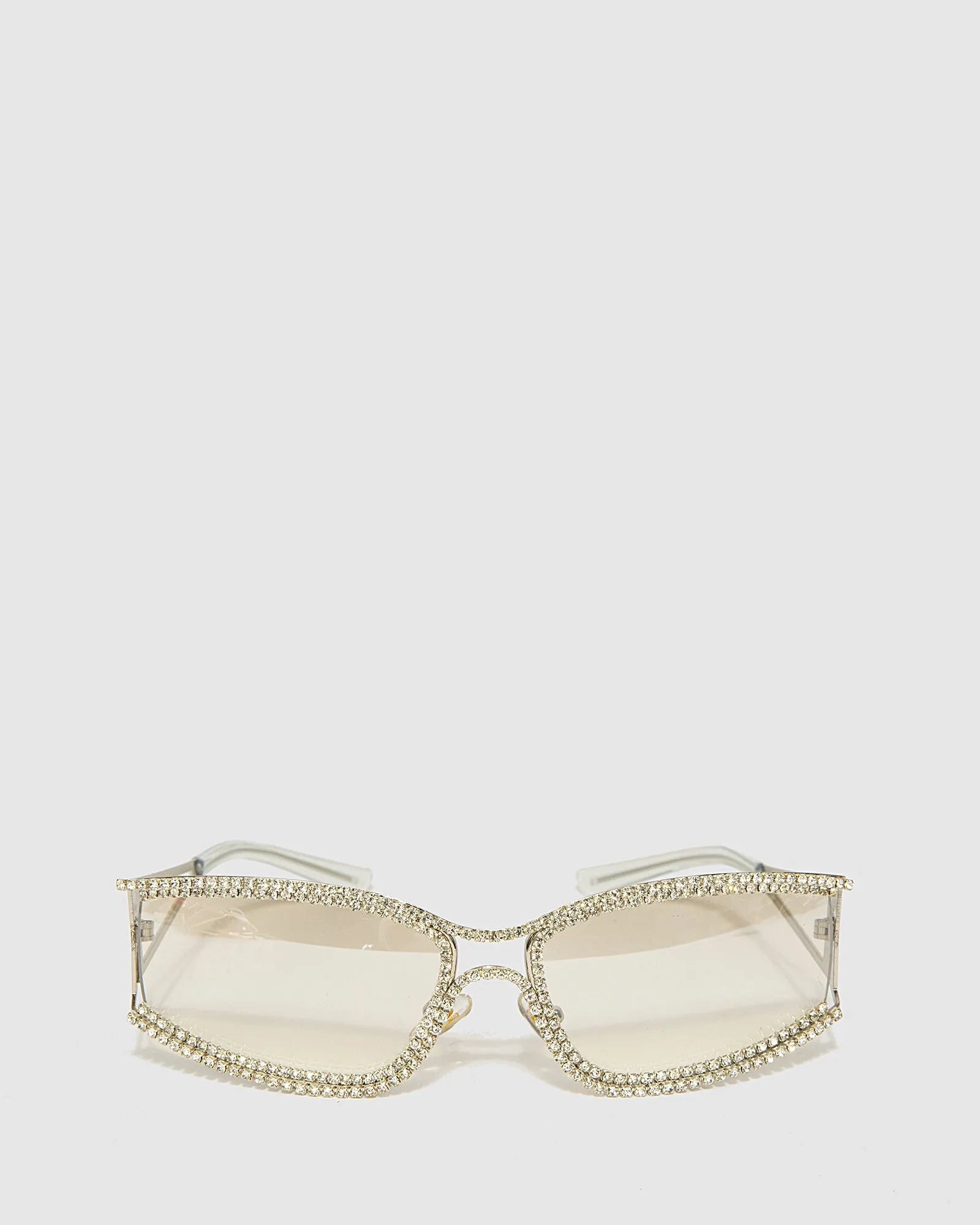 Crystal Speedy Sunglasses - Silver sold by Collete Hayman