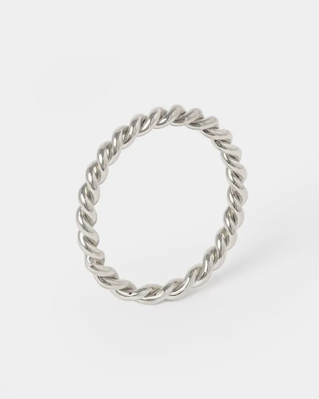 Silver Thin Twist Ring sold by Collete Hayman