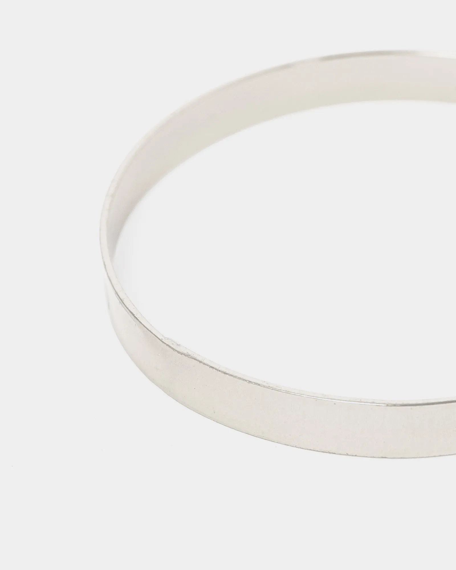 Silver Thick Metal Bangle Bracelet sold by Collete Hayman product image thumbnail 3