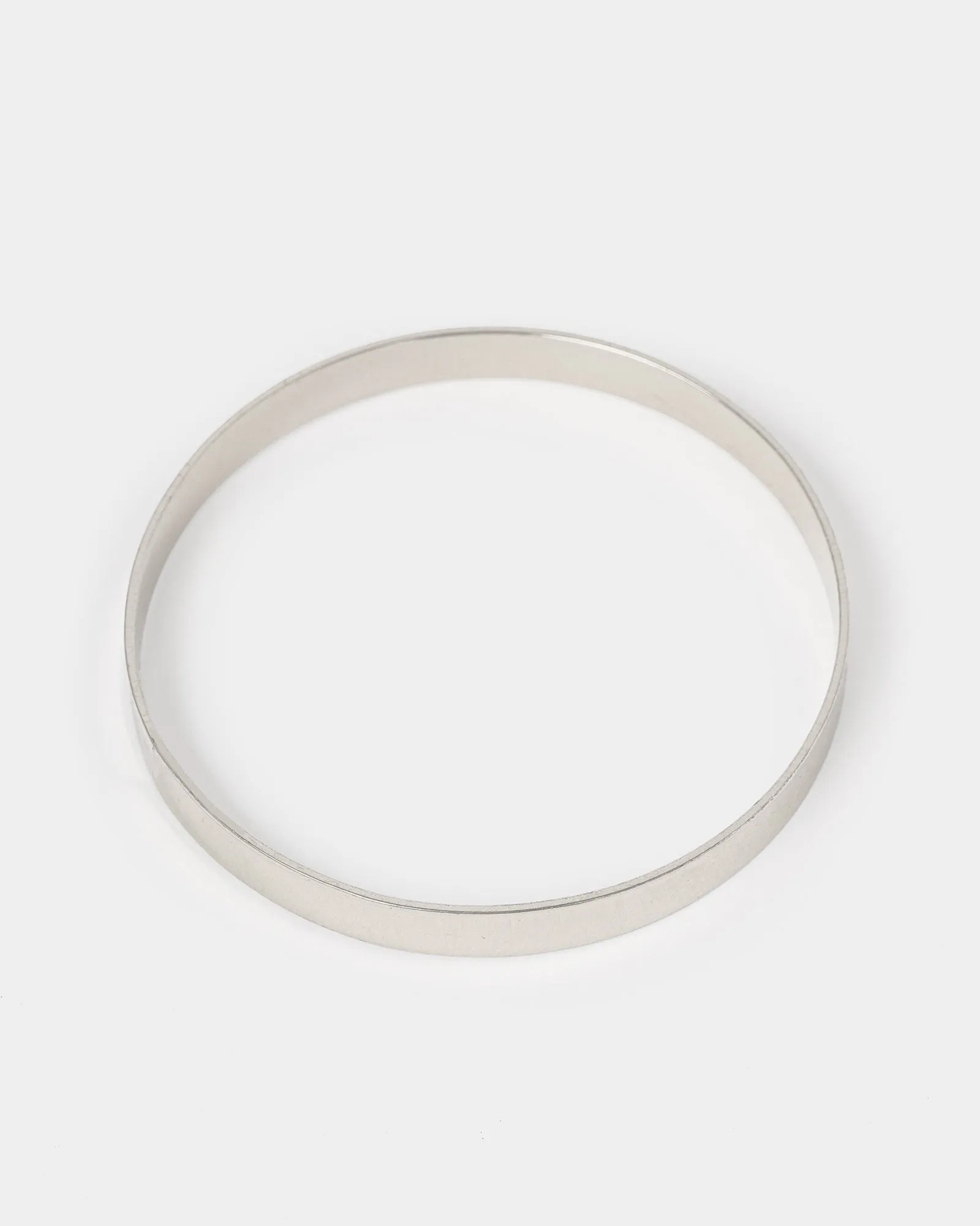 Silver Thick Metal Bangle Bracelet sold by Collete Hayman product image thumbnail 2