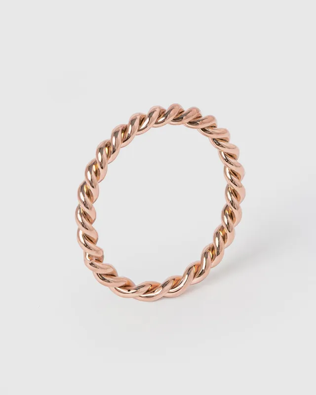 Rose Gold Thin Twist Ring sold by Collete Hayman